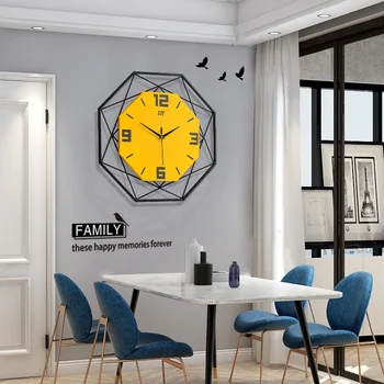 2020 Nordic módne hodiny nástenné hodiny obývacia izba kreatívne hodiny domácnosť, kovové dekorácie quartz hodiny digitálne nástenné hodiny