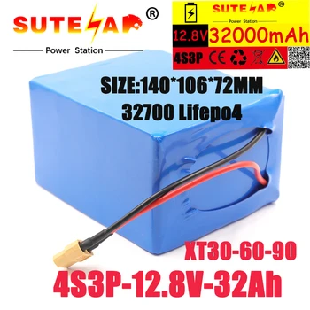 32700 Lifepo4 Batterij 4S3P 12.8 V 32Ah Splnené 4S 30A Maximale 60A Evenwichtige Bms Voor Elektrische Boot Ononderbroken voeding 12V