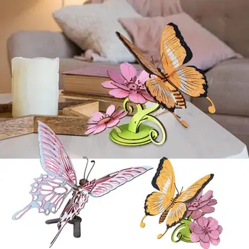 3D Drevené Puzzle Motýľ Zostavený Model Nastaviť Ručne Vzdelávania Vzdelávanie Imitácia Slávnostné A Narodeniny Darček Pre Deti