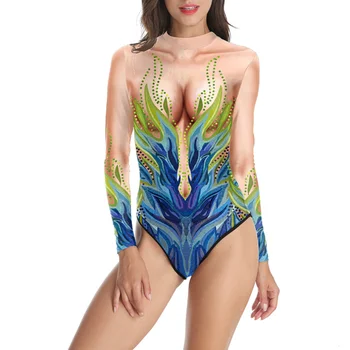 3D Osobné Digitálna Tlač jednodielne Plavky, Plážová Móda Duté Jeden kus Bikini Vyhovuje Nové Plávať Obleky pre Ženy 2023