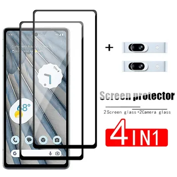 4IN1 Skla Pre Google Pixel 7A Tvrdeného Skla Pre Google Pixel 7A Screen Protector Ochranná Telefón Objektív Film Pixel 7A