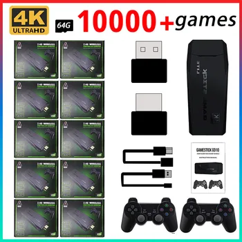 4K Video HD Hra Stick10000 Hry, Retro Hry, Konzoly na videohry Stick1-10pcs 64 G Postavený Retro Hry Konzoly na PS1/GBA