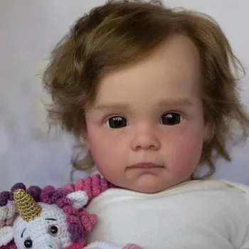 60 CM Reborn Bábiky Premium Maľované Ručne Transplantácia Vlasov Simulácia Baby Hračky pre Dievčatá, Hračky pre deti Reborn Bábiky Auta