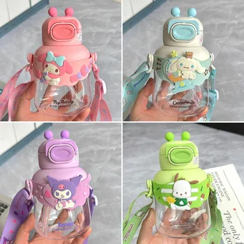 600 ml Sanrio Moje Melódie Anime Športová Fľaša na Vodu Kawaii Cartoon Kuromi Cinnamoroll Termosky Hrnček Šálku Kávy Fľaša na Vodu Deti Darček