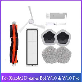 9Pcs Pre Dreame Topánok W10&W10 Pro Robot Vysávač Hlavné Bočné Kefa Filter Mop Handričkou A Mop Držiak na Príslušenstvo Sady B