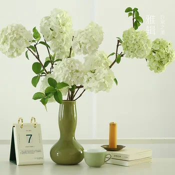 Elegantné tekvica fľašu domácej kvet jednoduché denné kvet keramická váza mazivo Bai Yun zelená dvojitá farba do.
