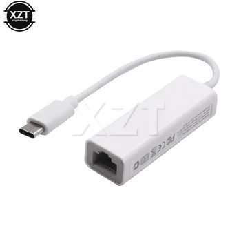 Externý USB C Adaptér siete Ethernet Sieťová Karta 10/100Mbps Typu C na Ethernet RJ45 Lan pre MacBook Notebook