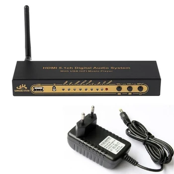 HD851BT DTS, AC3 5.1 Audio Converter Dekodér, HDMI Extractor 4K ARC SPDIF Coxial Optický Splitter s Bluetooth-EU Plug