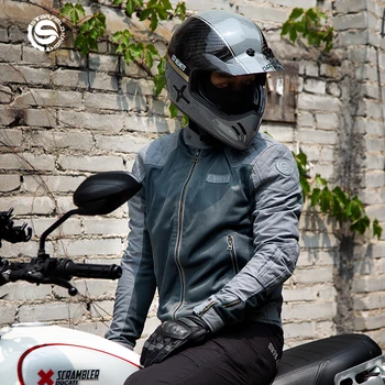 Letné Priedušná Oka Motocyklové Oblečenie Mužov Motocyklistu Racing Bundy S Orgánom CE Chrániče na Motorku, Moto Bunda