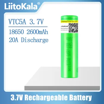 liitokala 3,7 V 2600mAh VTC5A nabíjateľný Li-ion akumulátor 18650 Akku US18650VTC5A 35A Hračky baterka