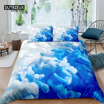 Luxusný 3D Cloud Art Print Domov Obývacia Pohodlné Perinu Nastaviť obliečka na Vankúš Dieťa posteľná bielizeň Nastaviť Kráľovnej a Kráľa EU/US/AU/UK Veľkosť