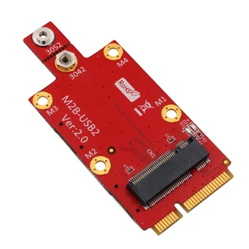 M2 na Mini PCIE Converter Stúpačky Karty s NANO Dual Slot M. 2 Tlačidlo B na Mini PCI-E Adaptér Podporuje 3G/4G/5G