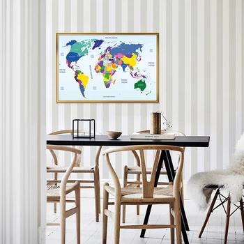 Mapa Sveta, 45*30 cm Múr Umenia Plagátu a Vytlačí Sprej Plátno na Maľovanie Obývacia Izba Domáce Dekorácie Škole Dodávky