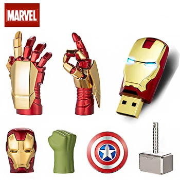 Marvel Postava Iron Man Hulk 128 gb Pamäťová karta 32 gb 8 GB Kovové Usb Flash Disk Pen Drive 64 gb Usb kľúč 16Gb Úrad Dodávateľa
