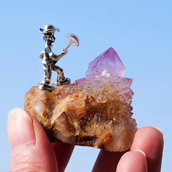Mineraali Prírodné Suroviny Crystal Druzy Geode Ametyst Nepravidelný Klastra Ornament Prútik Point Energy Healing Fialový Kremeň, Drahé Kamene