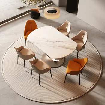 Moderné Svetlo Luxusné Rotujúce Teleskopické Skladanie Jedálenský Stôl Funkčné Kombinácia Stôl Mesa Auxiliar Salon Furnitures WXH71YH
