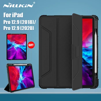 NILLKIN Pre iPad Pro 11 prípade 2020 Magnetické PU Kože Flip Cover PC zadný kryt pre iPad smart Pro 12 9 prípade 2020 s Protector