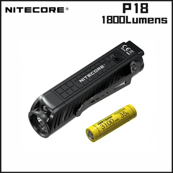NITECORE Taktická Baterka P18 1800Lumens Využíva CREE XHP35 HD Dual LED Svetelný Zdroj S 3100mAh Batérie