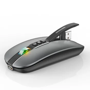 Nové Bezdrôtové 10M Bluetooth Duálny Režim 2.4 G/BT5.1 Silent Mouse Myš 2400DPI 6D Herné Office Gaming Mouse Myš Bluetooth