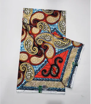 Nový Grand Zlaté Afriky Voskový Lesk Glam Textílie Ankara Batik Materiálu Dobrej Kvality Pagne 6 Metrov Pre Šitie Svadobných Šiat