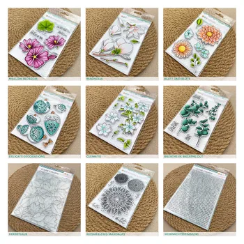 Nádherné Kvetinové Zbierka Pečiatok Zápisník Denník Dekorácie Razba Šablóny DIY Pohľadnice Ručné Nové Produkty 2023