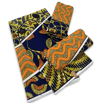Origina Afriky Vosk Textílie Naozajstný Vosk Nigérijský Ankara Blok Vytlačí Batik Textílie holandský Pagne 100% Bavlna 2023 Pre Šitie VL-96