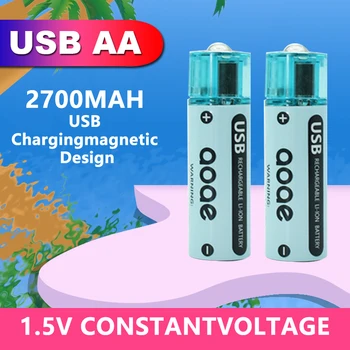 Originálne USB Port AA Nabíjateľné Lítiové Batérie 1,5 V 2700mAh Vhodné pre Diaľkové Ovládanie Ventilátora Elektrické Hračky bez Poštovného