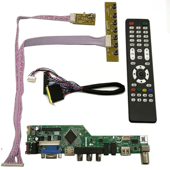 Ovládanie Monitora HSD140PHW1 HT140WXB N140BGE TV+HDMI+VGA+AV+USB, LCD, LED Displej Regulátora Rada Ovládač 1 366 X 768 40Pins