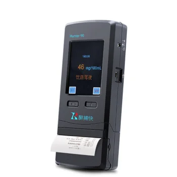 Palivové Osobné Použitie Dotykový LCD Rýchle Zisťovanie Alkohol Tester Alkoholu v Dychu Analyzátor ZBK-90 S Bulit-v Tlačiarni
