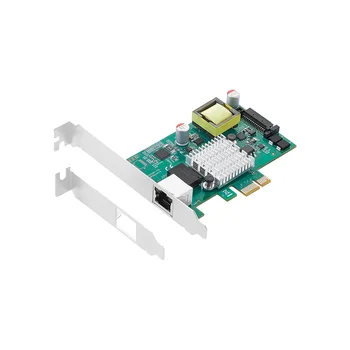 PCIE 2,5 G POE Gigabit Karty, Jeden Port RJ45 Gigabit PCIe X1 PoE+ Ethernet Sieťová Karta Rám 802.3 Na I225
