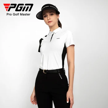 PGM Golf dámske Krátky Rukáv T-shirt Lete Priedušný rýchloschnúci Golfové oblečenie pre Ženy YF551