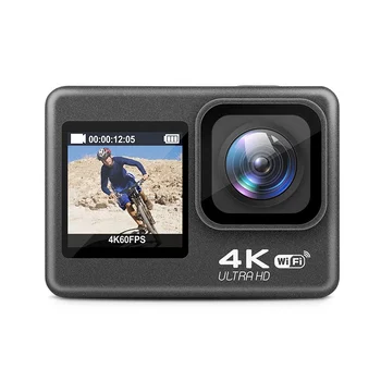 Profesionálny vodotesný digitálny šport videokamera wifi kamery 4k dual touch screen video akčná športová kamera