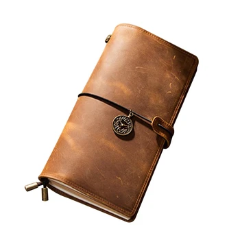 Retro Notebook Business Poznámkový Blok A6 Vintage Cestovateľov Vestník Ručne Vyrábané Kožené Pre Písanie/Básnikov/Cestujúci/Denný Poznámka