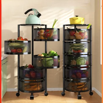 Rotačné polica kuchyňa zeleniny poschodí multi-layer ovocný kôš domácnosti multifunkčné špeciálne pohyblivé úložný stojan