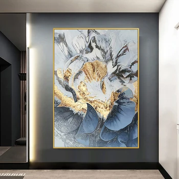 Ručné Maľovanie Na Stenu Umenie Olejomaľba Zlatej Fólie Abstraktné Kvet Maľovanie Domáce Dekorácie Kvet Obrázok Hrubé Textúry Maľovanie