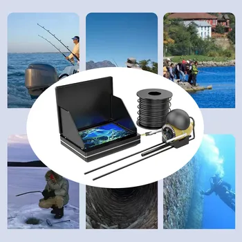 Ryby Finder Monitor Ryby Finder Podvodné Ice Rybárske Fotoaparát Vodotesný 9 Hodín Vytrvalosť Nočné Videnie Rybárske Fotoaparát