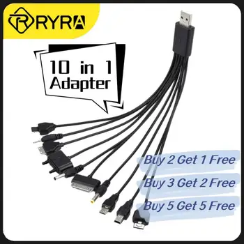RYRA 1-10pcs 10 V 1 Micro USB Multi Nabíjačku Usb Káble Pre Mobilné Telefóny Kábel Pre Mobilný Telefón Xiao Oneplus SAMSUNG Tablety
