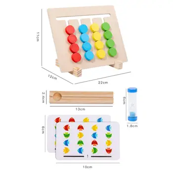 Slide Puzzle Farbu a Tvar Zodpovedajúce Hry, Drevené Hračky, Skladačky Vzdelávacieho Hračka Slide Puzzle, Doskové Hry pre Deti, Batoľatá