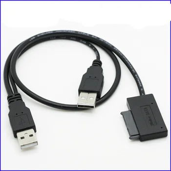 USB 2.0 / SATA Kábel Adaptéra USB Na SATA 7PIN+6PIN 2.5 Palcový Notebook, Pevný Disk Optická jednotka Kábel Dátový Kábel