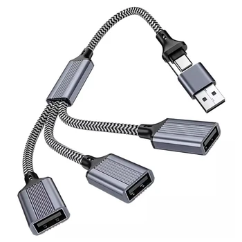 USB Rozbočovač Kábel,USB/Typ C Muž na 2/3 Samica Predlžovací Kábel Konektor,USB Port Hub Údaje&Nabíjačka, Napájací Adaptér pre Split