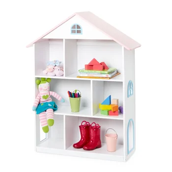 Wildkin Detský Drevený domček pre bábiky Skrinka pre Dievčatá, 42 x 12 x 33 Cm (Biela) detský regál deti knihy rack skladovanie