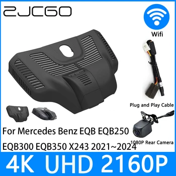ZJCGO Dash Cam 4K UHD 2160P Auto videorekordér DVR pre Nočné Videnie pre Mercedes Benz EQB EQB250 EQB300 EQB350 X243 2021~2024