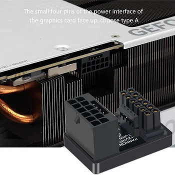 1 PCIe5.0 Grafická Karta ATX3.0 12VHPWR 600W Napájací Kábel Adaptéra 12+4Pin Mužov a Žien 180 Stupňov Zase Konektory