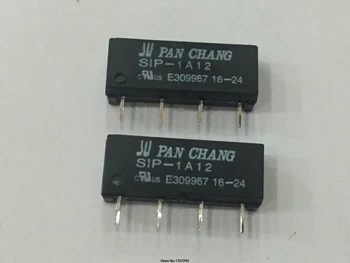 100% Nový, Originálny PAN CHANG Jazýčkové Relé 100KS SIP-1A12 DC12V miniatúrne 4 pin, single in-line package bežne otvorené