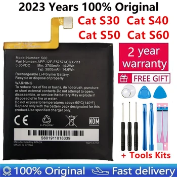 100% Originálne Náhradné Batérie Pre Caterpillar Cat S40, S50, S60 KUBA-BL00-S50-000 458002-S40 APLIKÁCIE-12F-F57571-CGX-111 Batérie