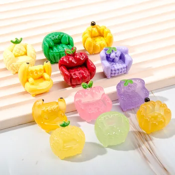 100KS Kawaii Mini 3D Ovocie Gauč Micro Krajiny DIY Scrapbooking Pre Dollhouse Dekorácie, Doplnky