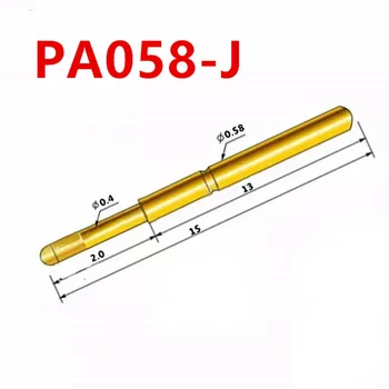 100KS pozlátené Jar Test Pin PA058-J, Malé Guľaté Hlavy Vonkajší Priemer klesá: 0,58 mm, Celková Dĺžka 15 mm PCB Test Pin
