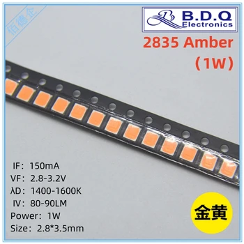 100ks SMD LED 2835 1W Amber 1400-1600K LED Lampa Korálky Veľkosť 2835 Light-emitting Diode Vysoké Svetlé Kvality