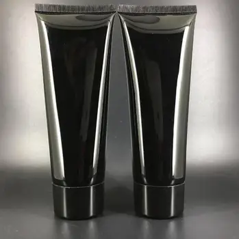 100ks/veľa 50g/80 g/100g čierny Prázdny Mini PE Mäkké Kozmetické Soft Tube, squeeze fľaše, Plastové Kozmetické Kontajner