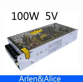 100W 5V 20A Jeden Výstup Spínacie napájací zdroj pre LED Pásy svetla smps AC NA DC